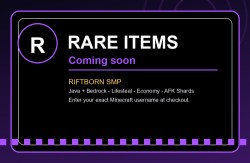 Rare Items - Coming Soon