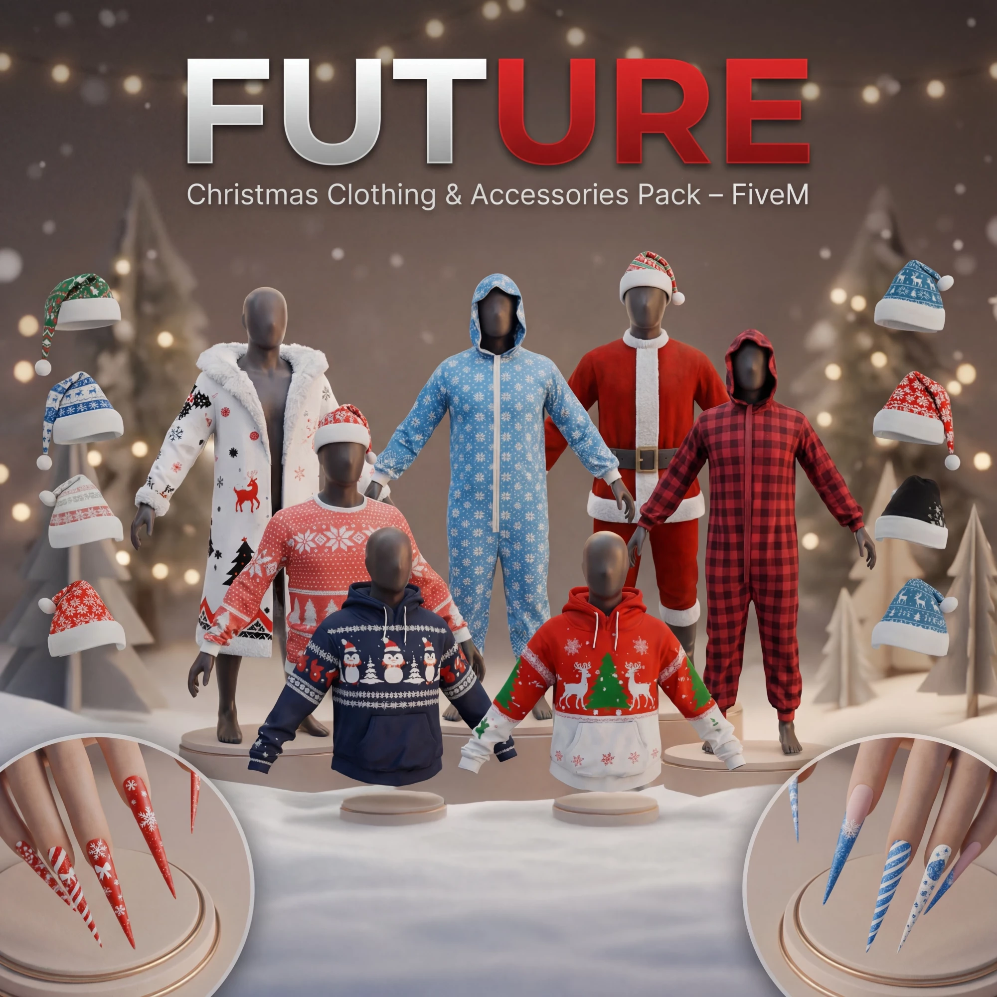 [MALE] [FEMALE] [SOURCE] CHRISTMAS CLOTHING & ACCESSORIES PACK