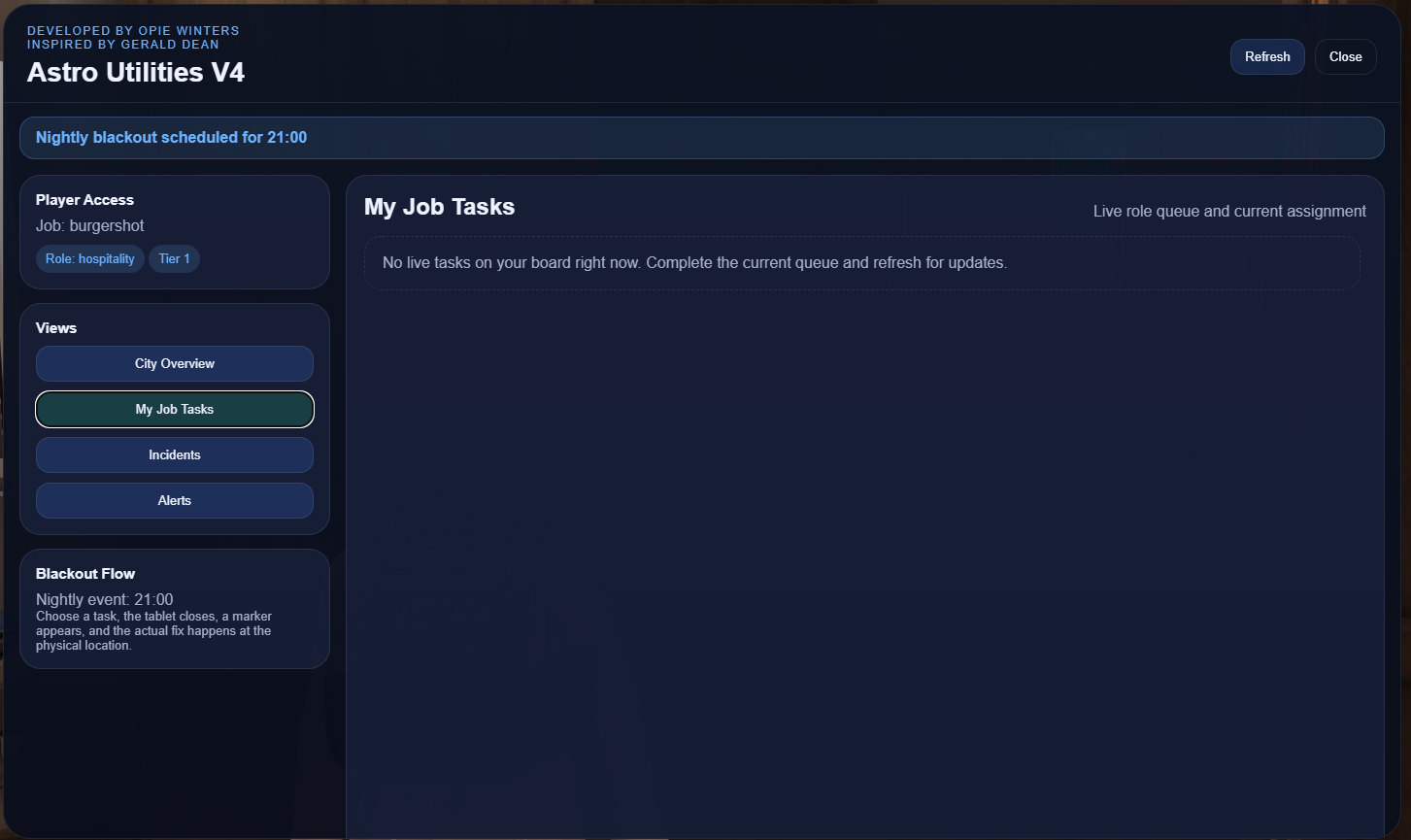 [QBCore / ESX]  Astro Utilities — City Blackout & Power Restoration System