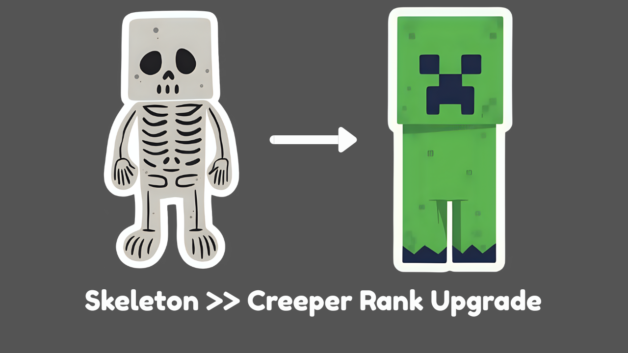 Skeleton >> Creeper Rank Upgrade