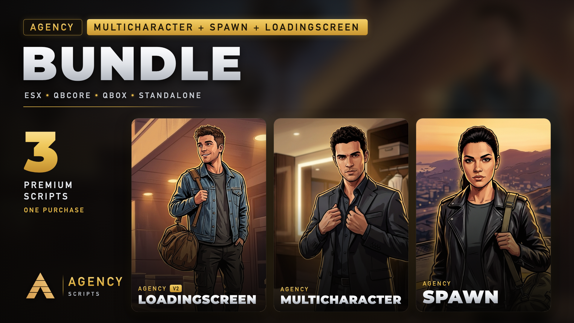 Agency Multicharacter + Spawn + Loadingscreen Bundle