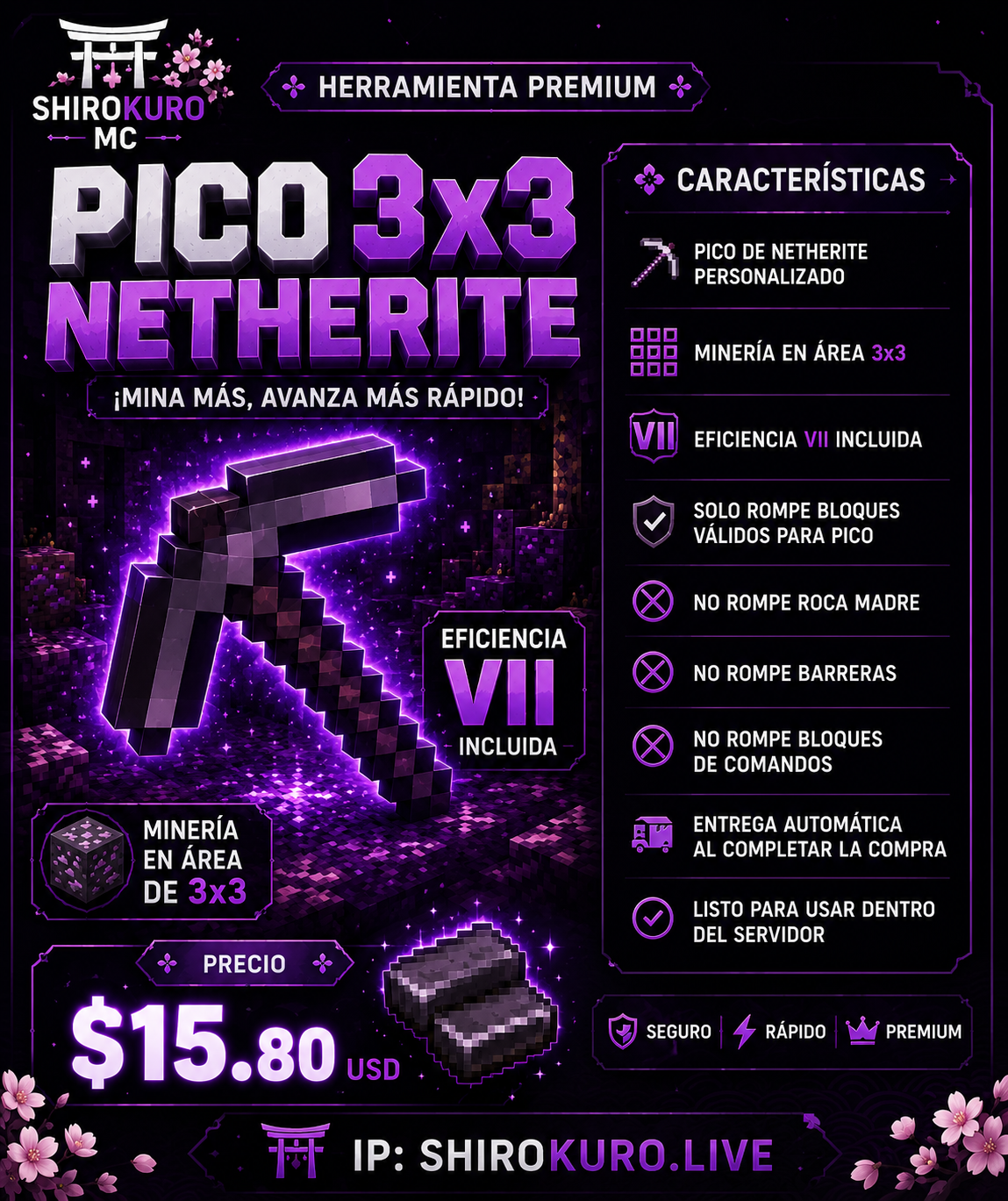 Pico 3x3 Netherita