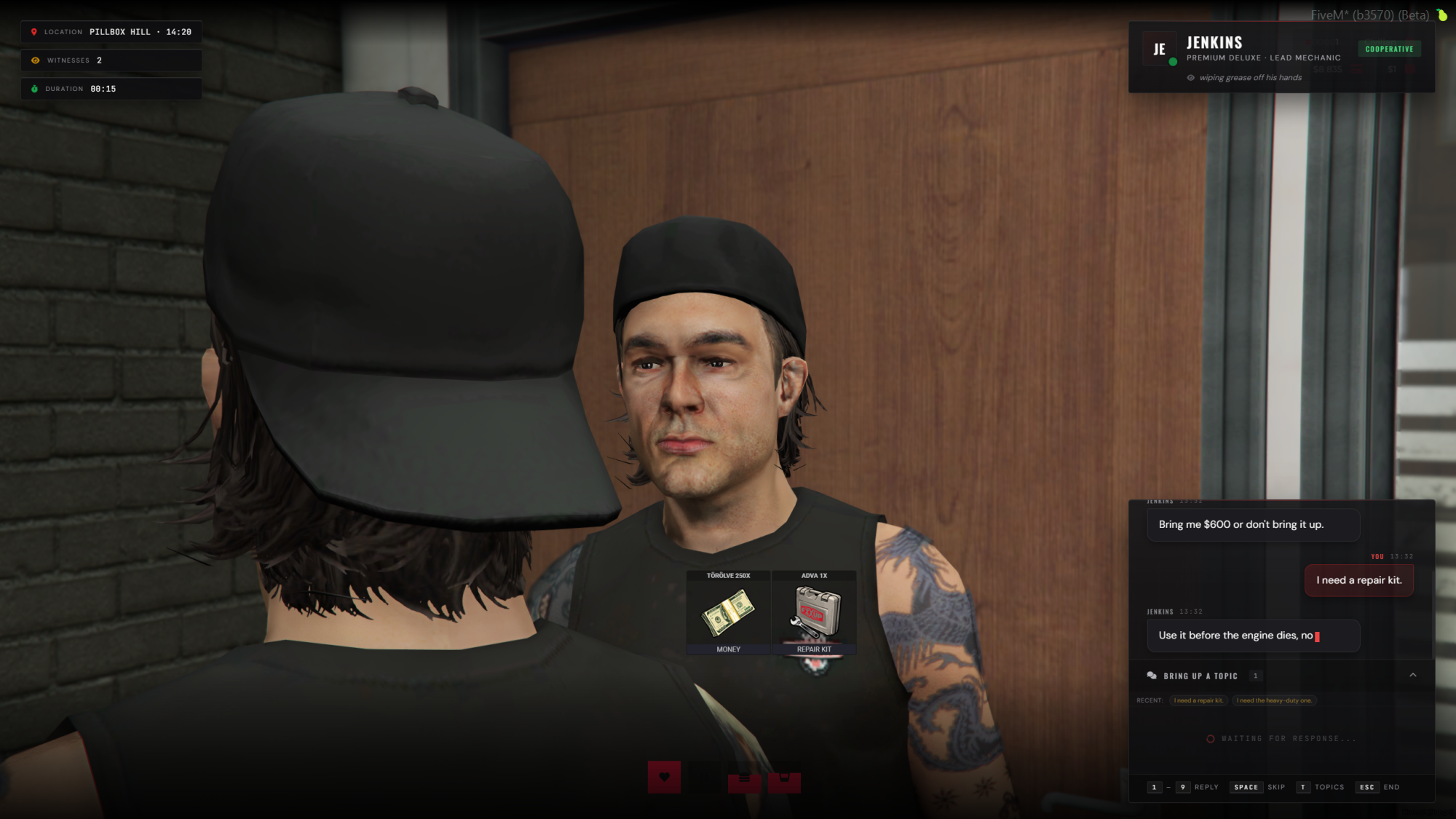 Intel NPC Chat | Persistent FiveM NPC Dialogue System