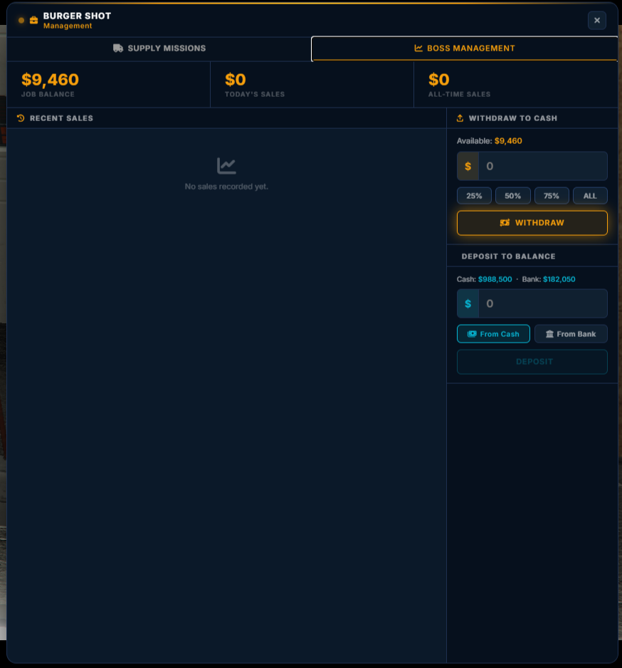 Advanced Restaurant Jobs System