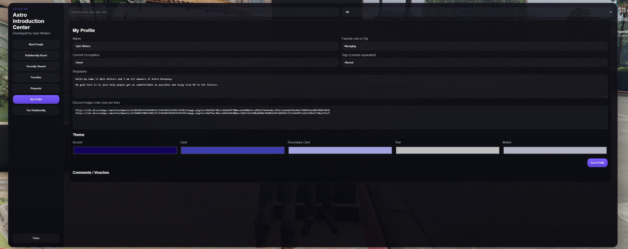 [QBCore/ESX/Astro Introduction Center — Player Introduction Board / City Social Hub
