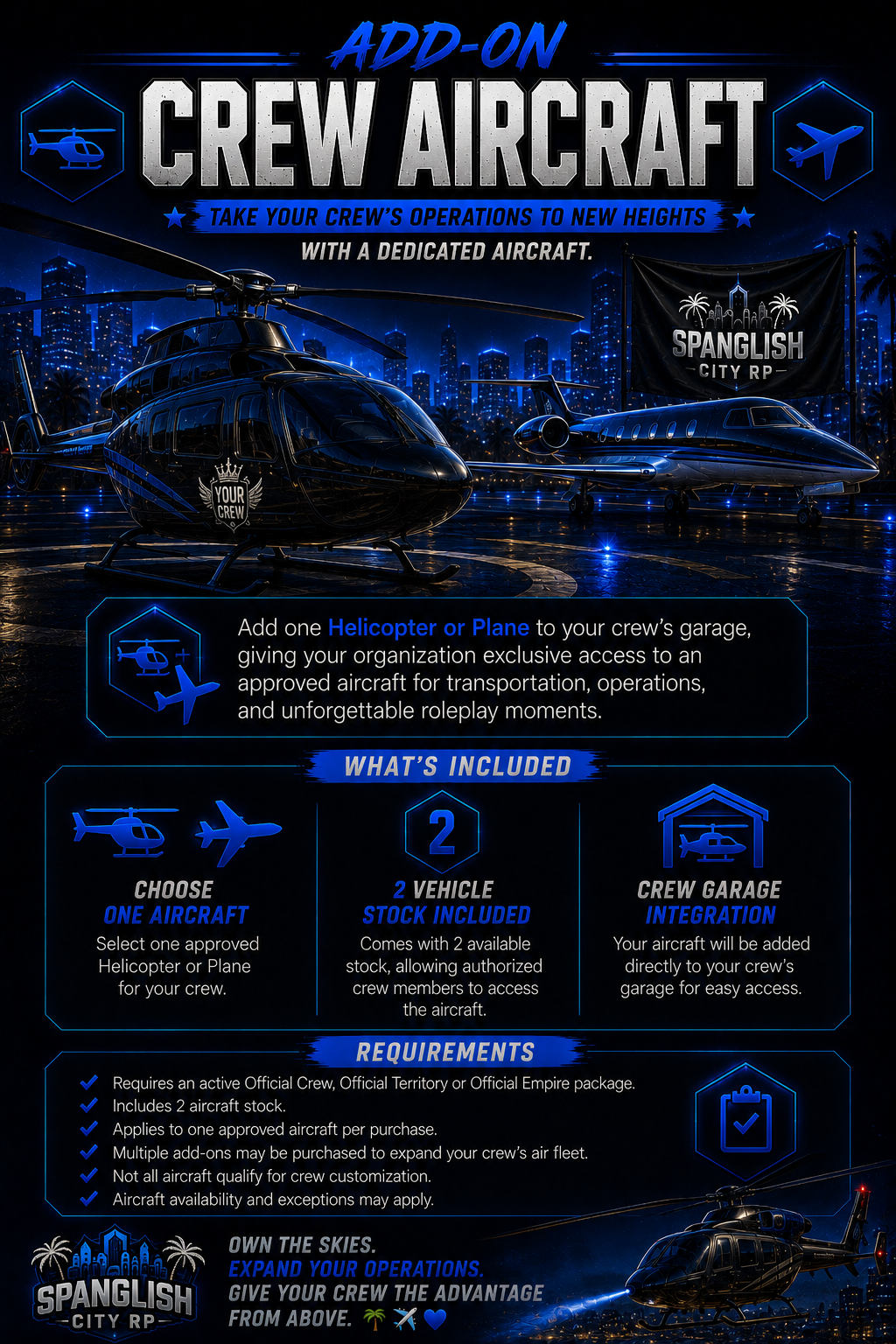 🚁 Add-On Crew Aircraft