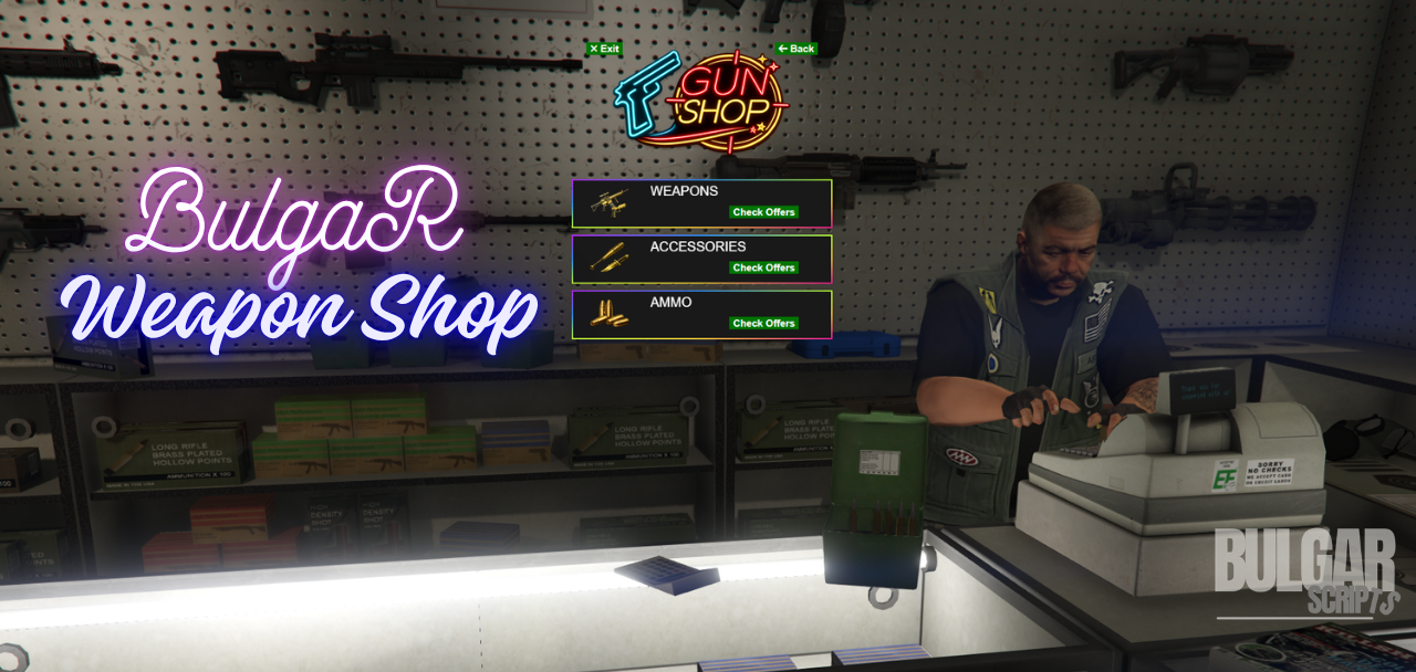 BulgaR Weapon Shop [ESX] & [QBCore]