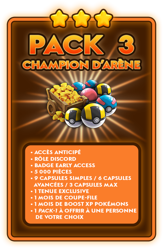 Pack Champion d'arène