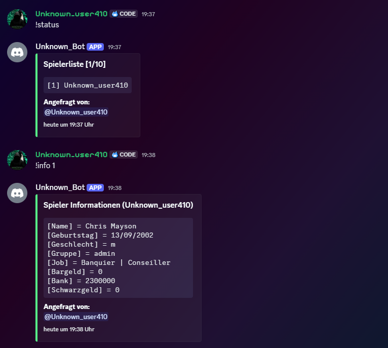 Unknown_Fivembot [ESX/Standalone]