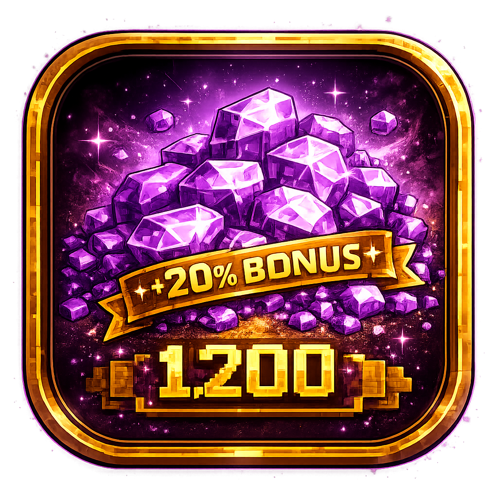 1,200 Gems (+20% BONUS)