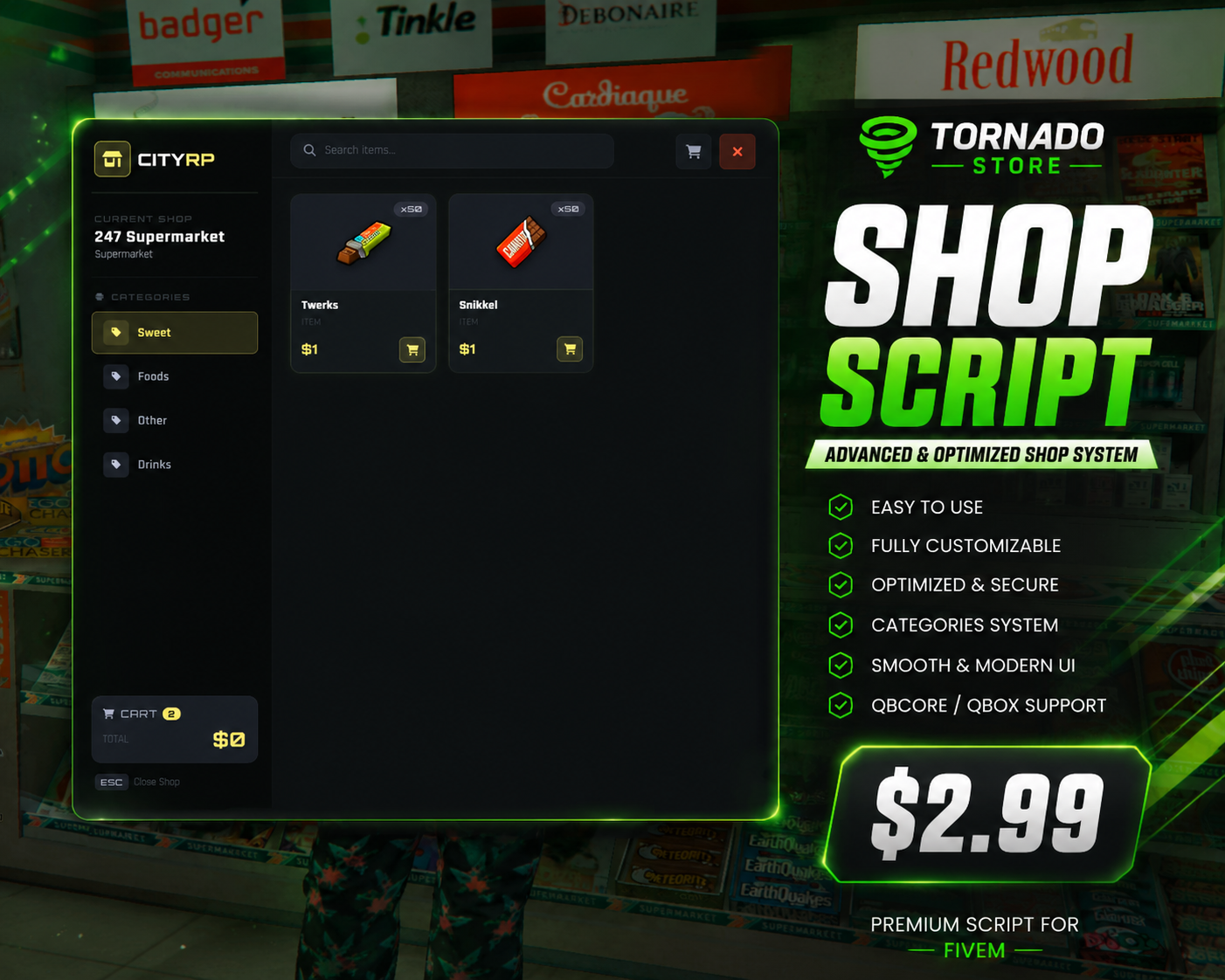 TORNADO STORE · PREMIUM FIVEM SCRIPTS
