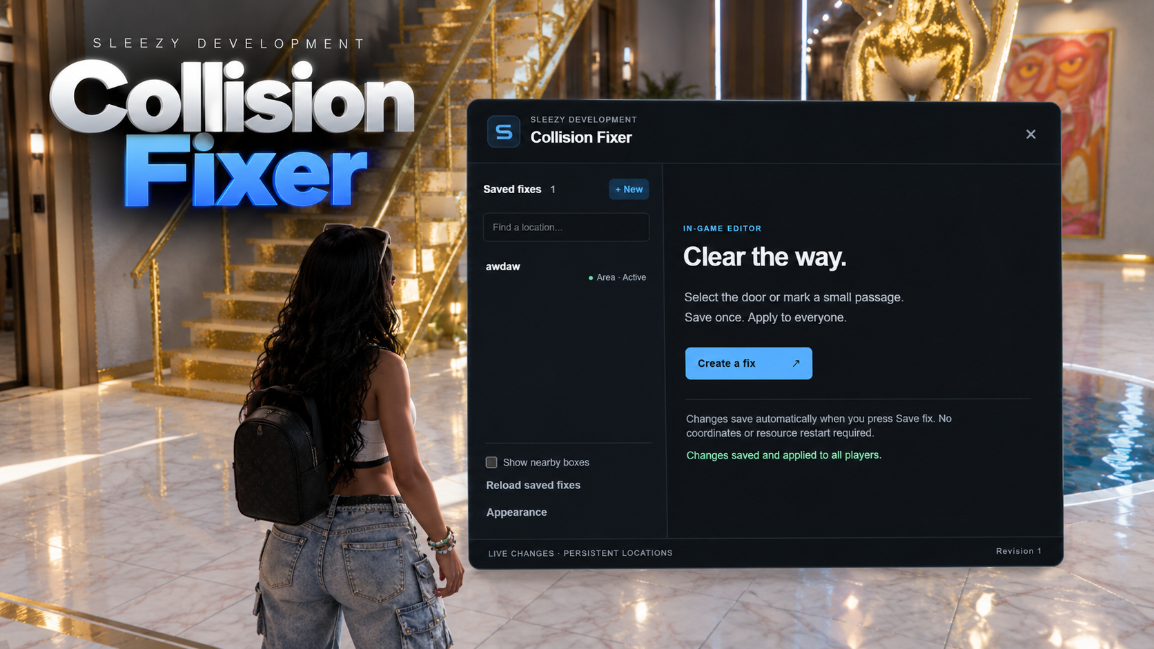 Sleezy Development • Advanced Collision Fixer (ESX, QBCore, Qbox, & Standalone)