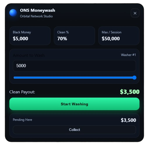 Orbital Network Studio · ONS Money Wash Script (QBCore)