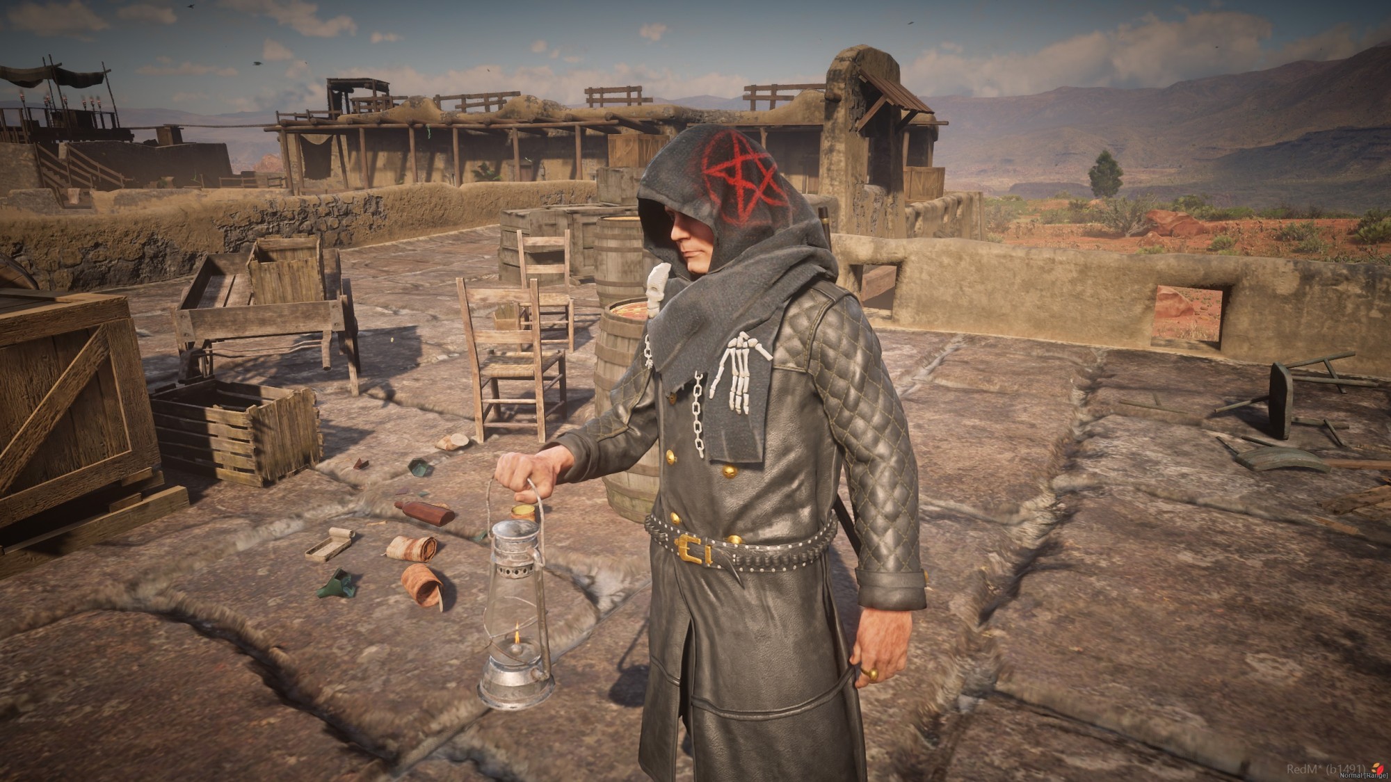 Hawk SkullChain Hood