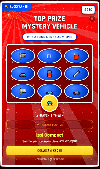 CarLottery Creator — Vehicle Scratch Cards & Lucky Spin