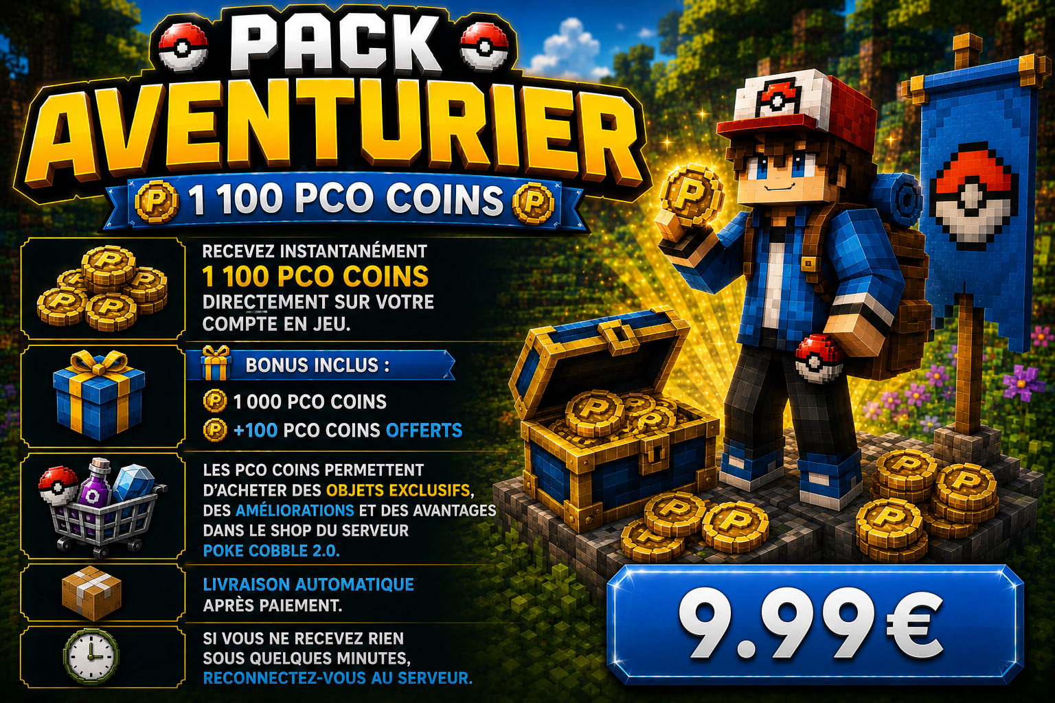 Pack Aventurier – 1 100 PCO