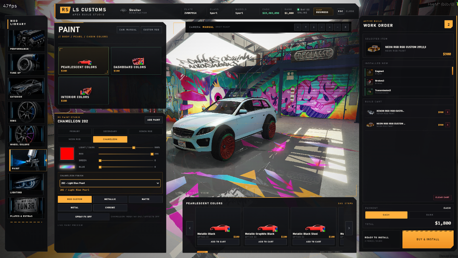 LS Customs OPEN SOURCE Tuner Shop, Mods, Chameleon colors, 400+ rims