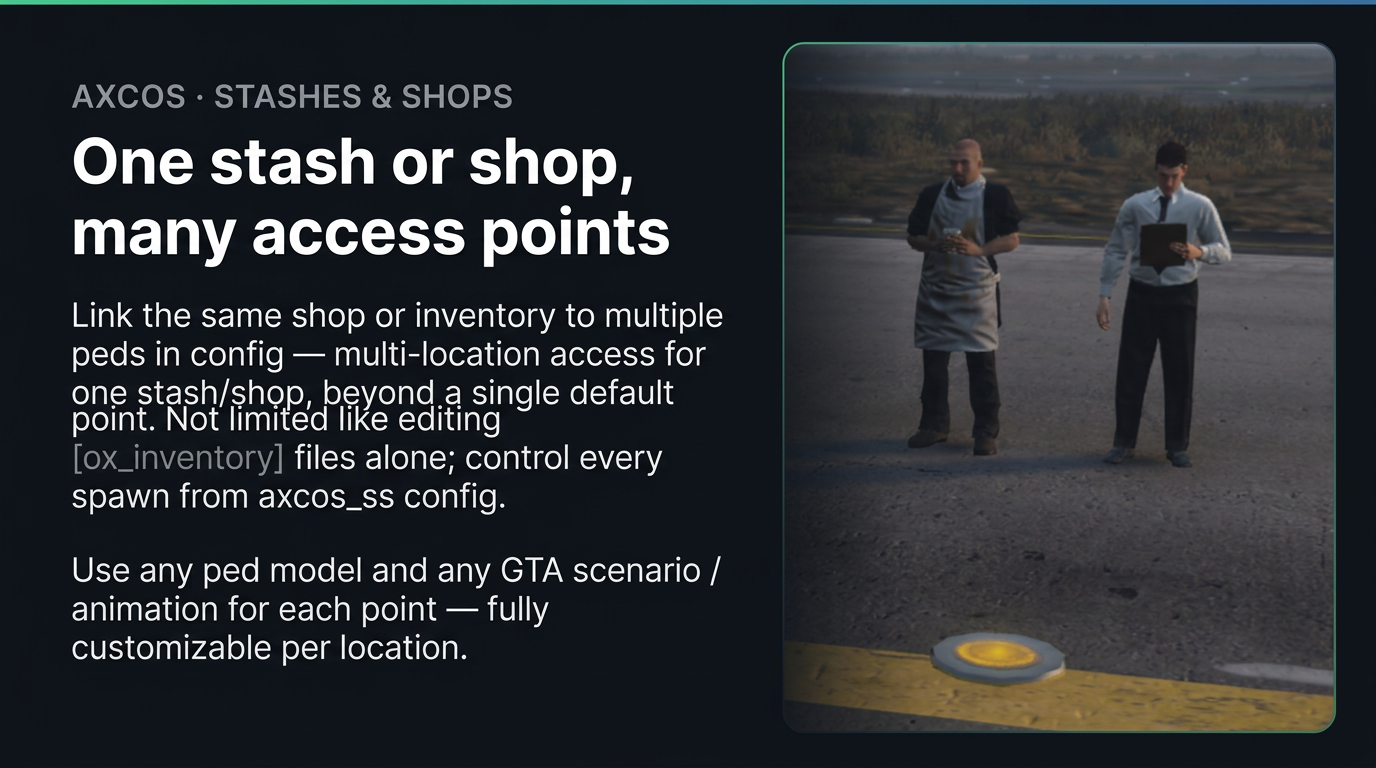 Stashes & Shops