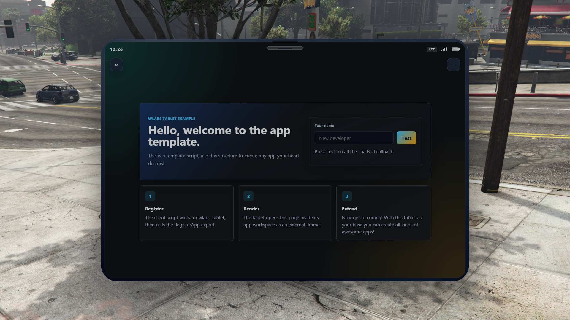 W-Labs Tablet App Template
