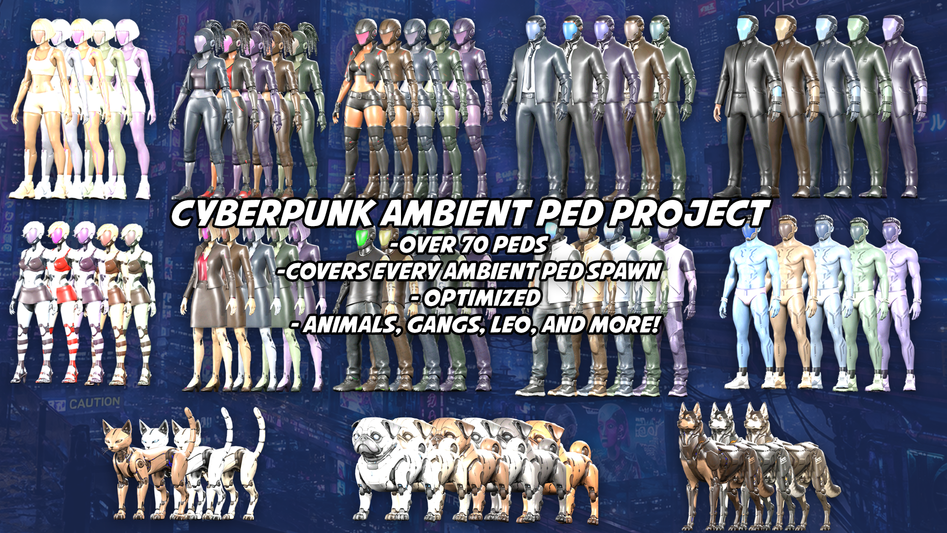 Cyberpunk Ambient Ped Project