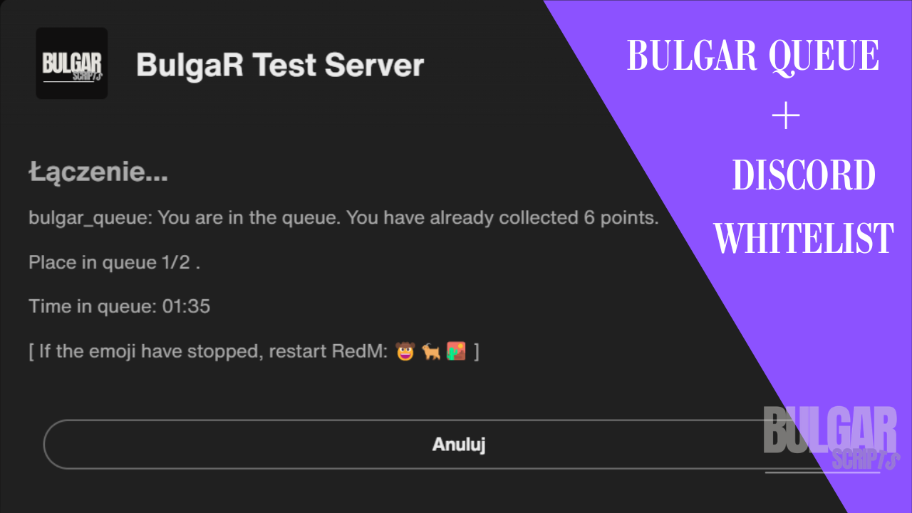 BulgaR Queue + Discord Whitelist