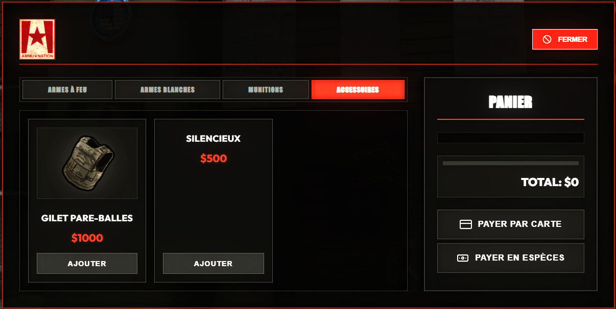 AmmuNation UI