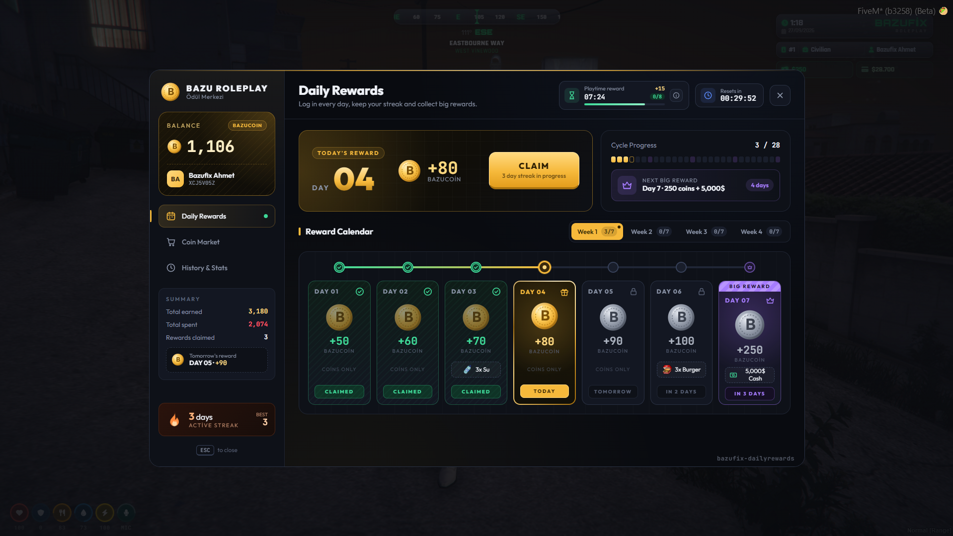 BazuFix Dailyrewards