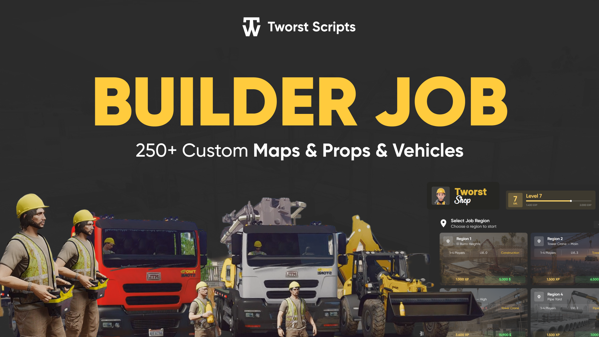 [Multiplayer Builder Job] ESCROW QB ESX QBOX VRP STANDALONE