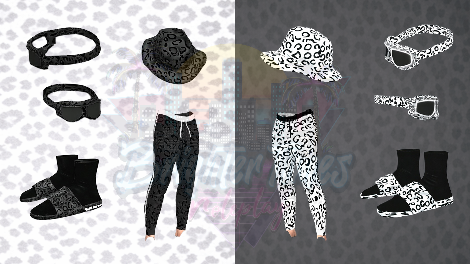 Female Wild Side Collection: FULL Black and White Leopard Edition Bundle