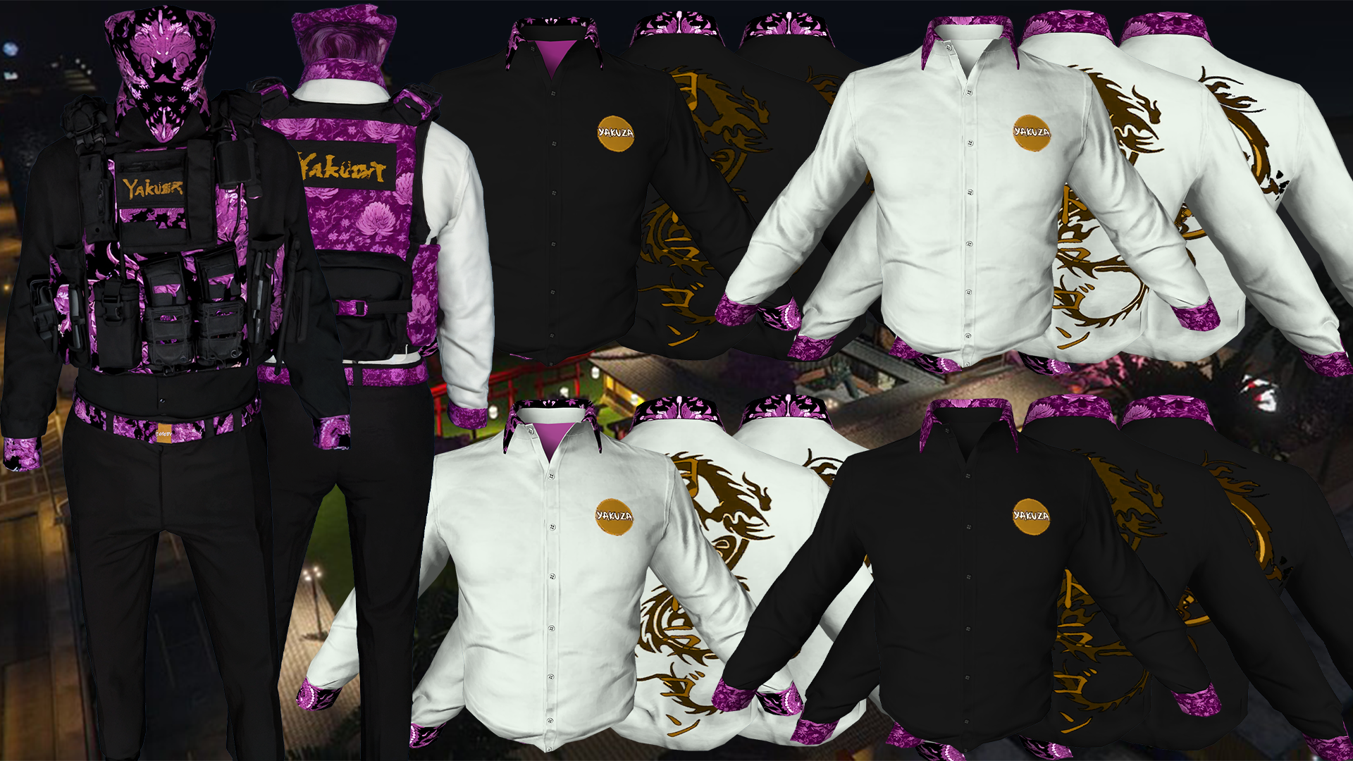 Yakuza Shirts Purple [M+F]