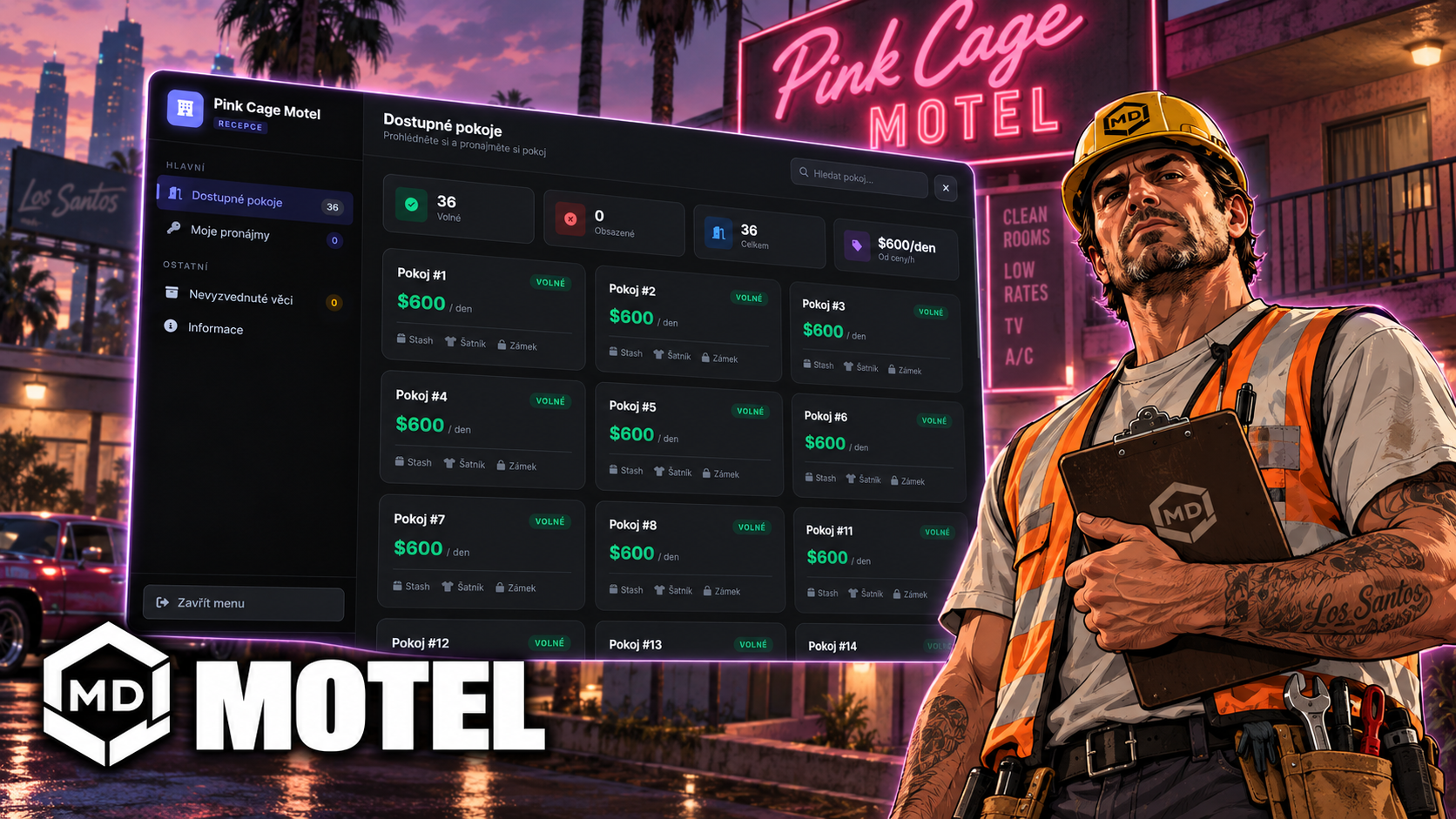 MD Motel | Advanced Motel Rental System with Minimalist UI