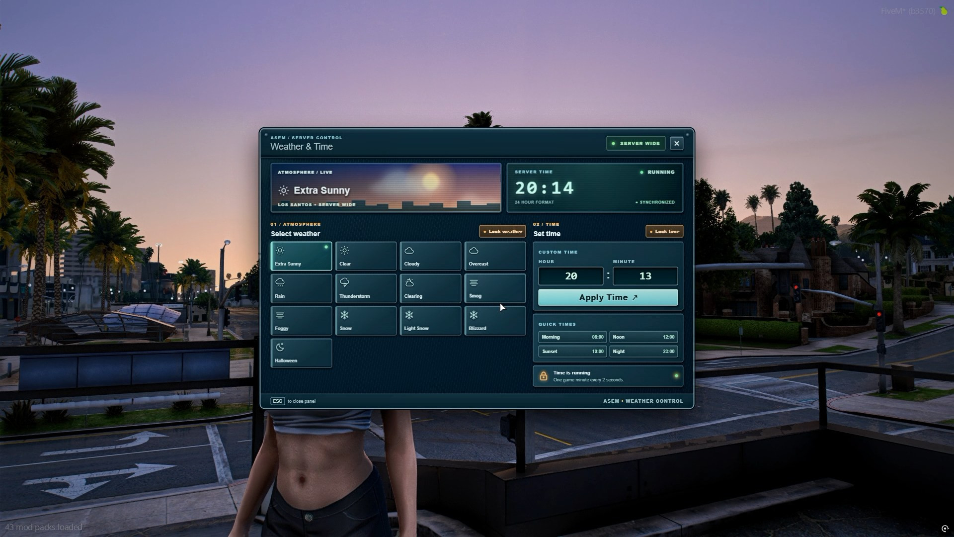 FREE FiveM Weather & Time Menu | ASEM Weather Menu