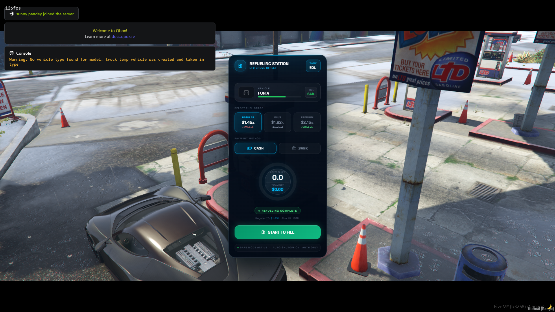 QL Owned Fuel System — Player-Owned Gas Stations & Advanced Fuel Script (QBCore / ESX)