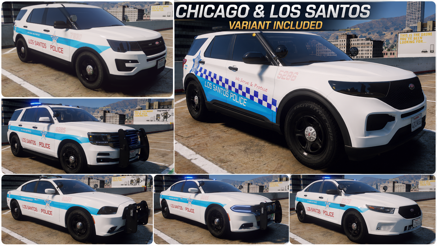 Chicago & LS Police Vehicle Pack [Rebadged-Generic]