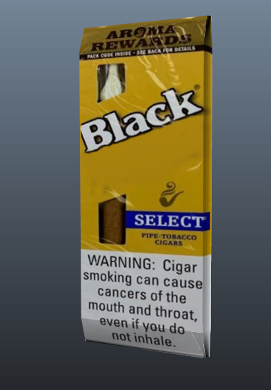 Select Black Plastic Tip Pack Prop