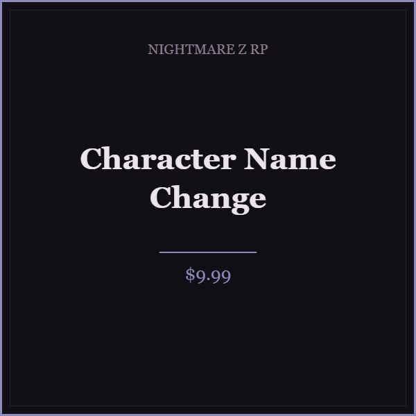 Character Name Change