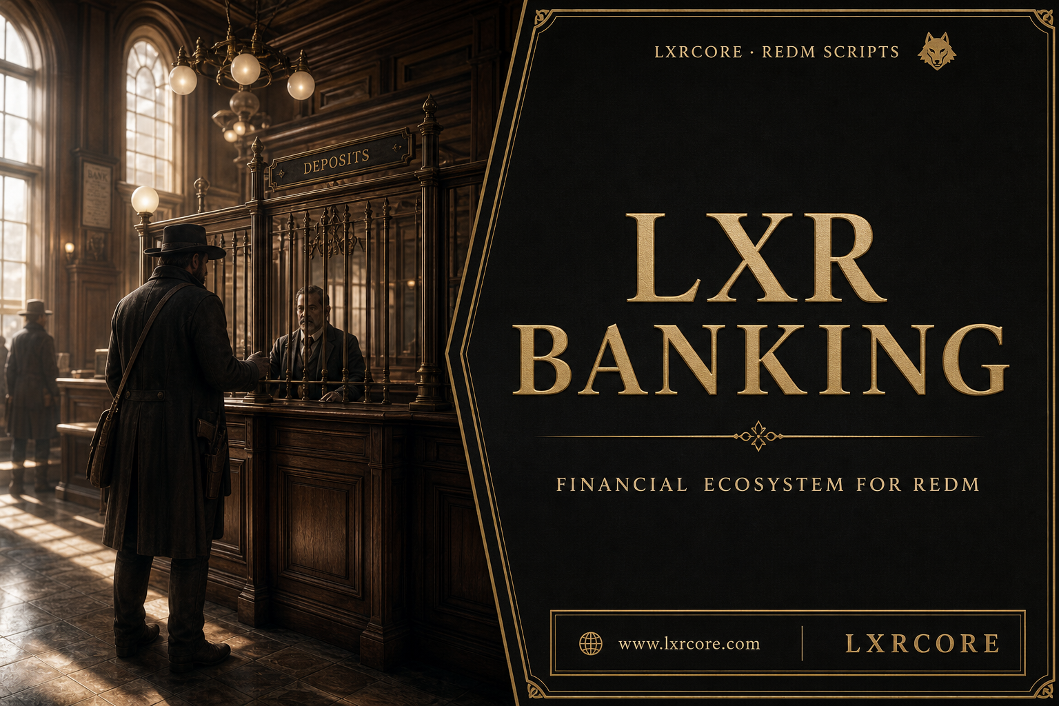 LXR Banking — Full Financial Ecosystem for RedM | LXR/RSG/VORP | SQL Ledger | Ecosystem Hub