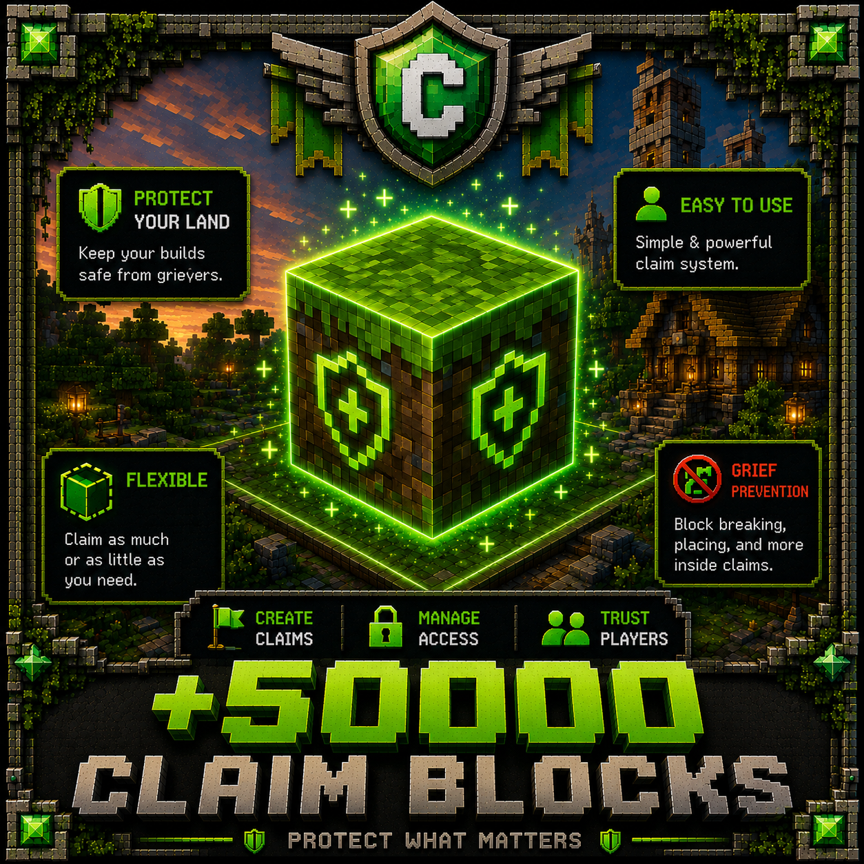 +50000 CLAIM BLOCKS