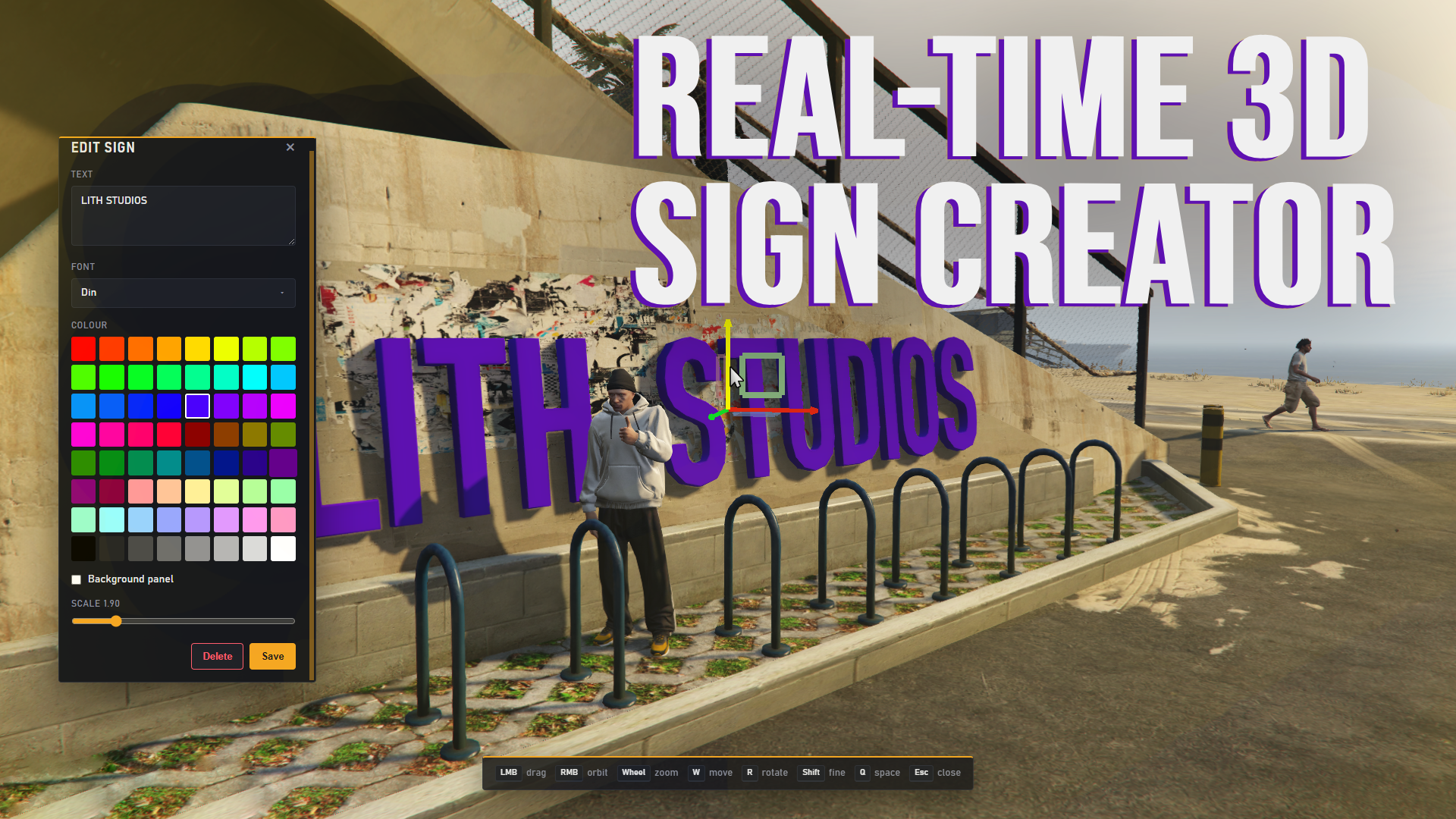 Real-Time 3D Sign Creator