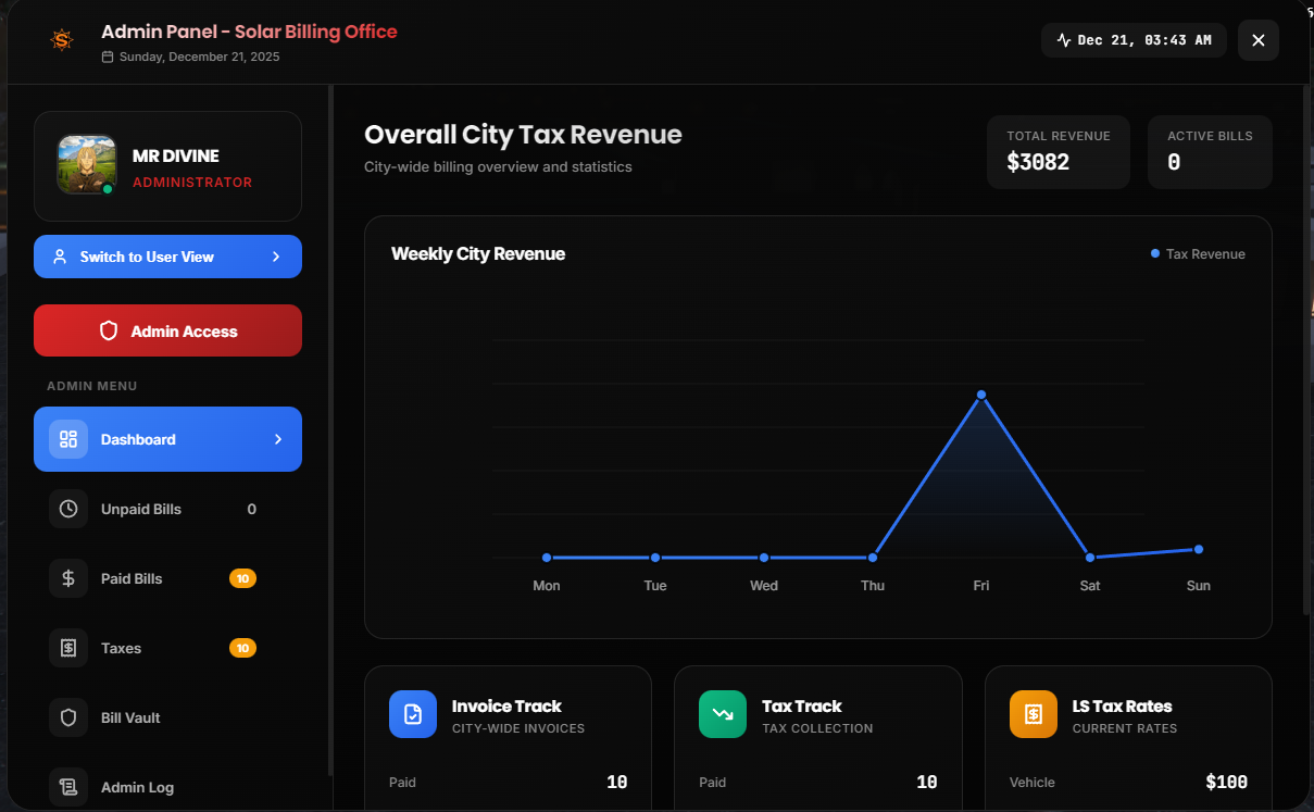 SOLAR SCRIPTS · SOLAR BILLING [ESX,QB,QBOX]