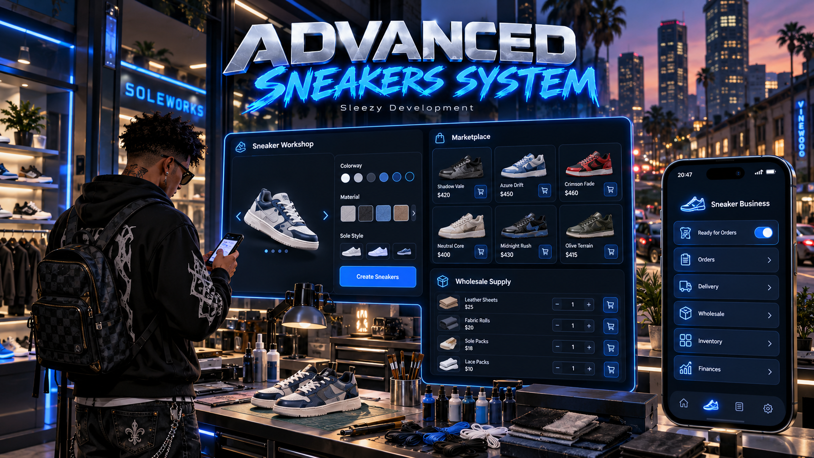 Sleezy Development • Advanced Sneakers System (ESX, QBCore, Qbox, & Standalone)
