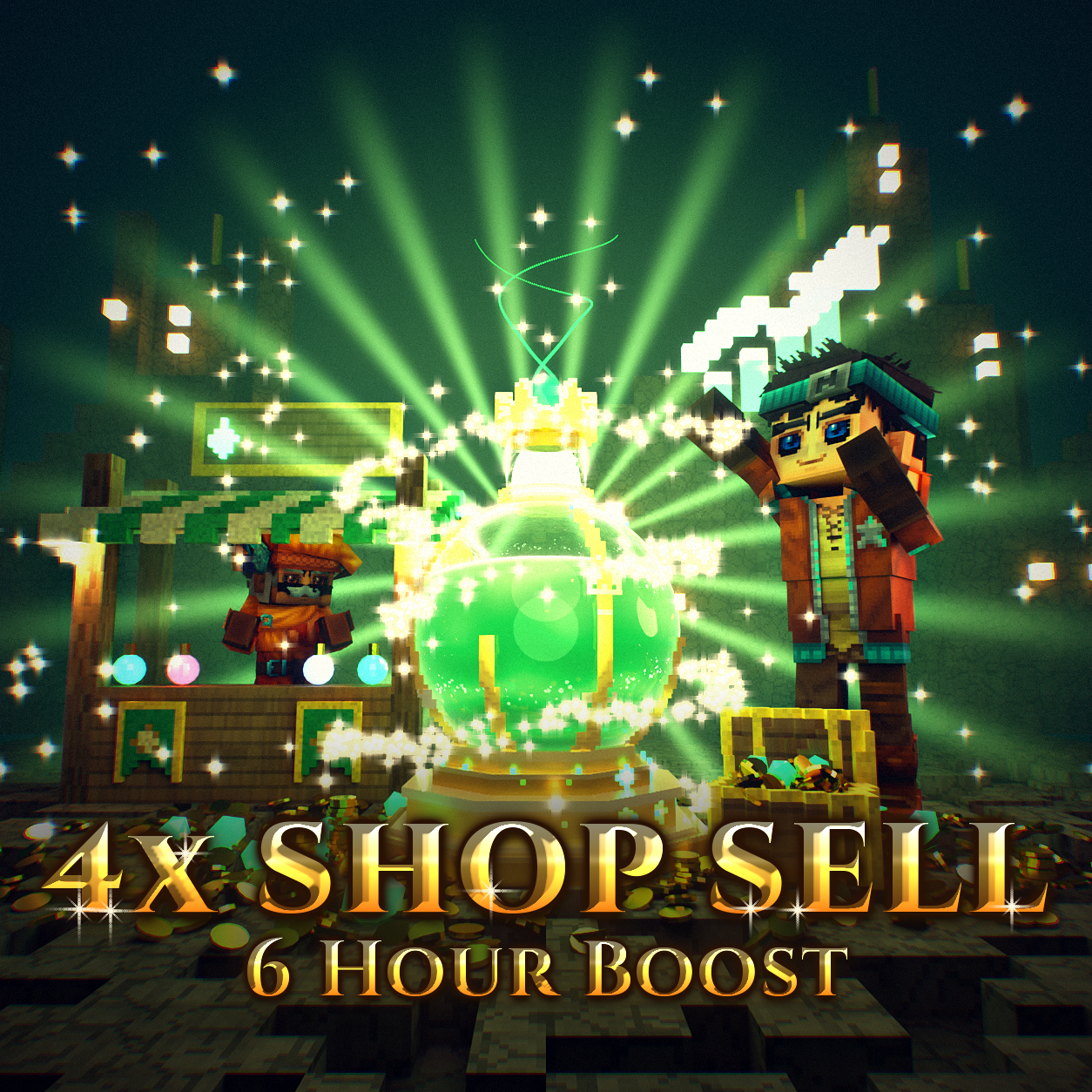 6 Hour 4x Global All-Categories Shop Sell Boost