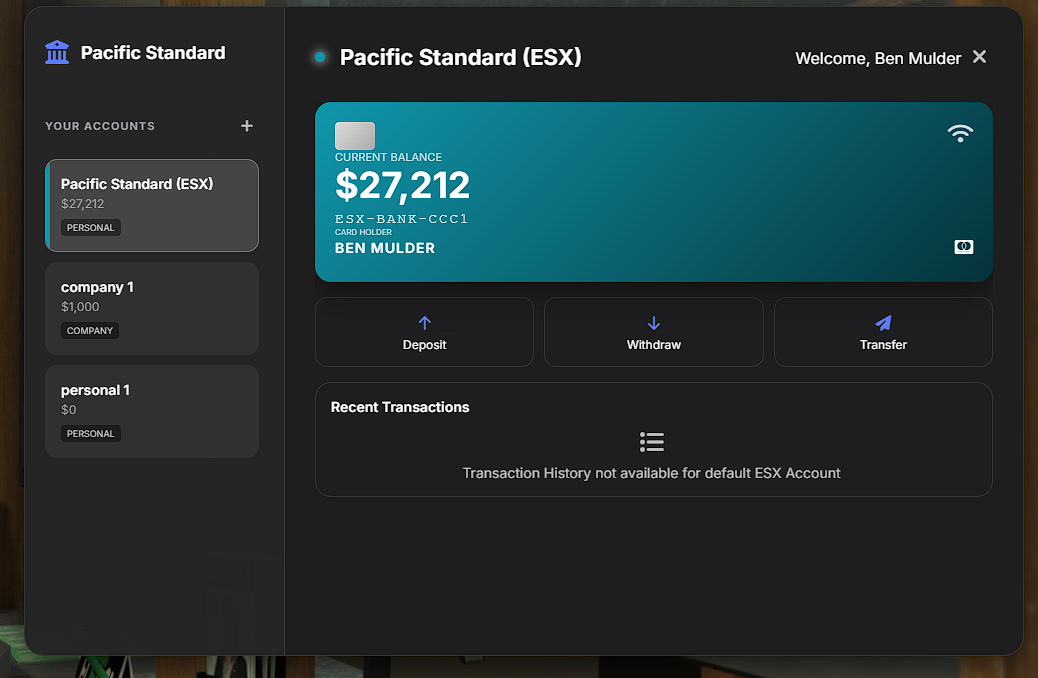 MulderDev - Bank Script Fivem [ESX]