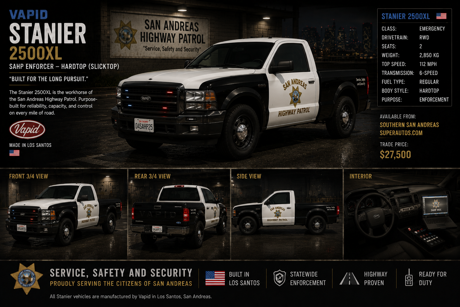 HP - 2011-2016 Vapid 250 Truck Slicktop