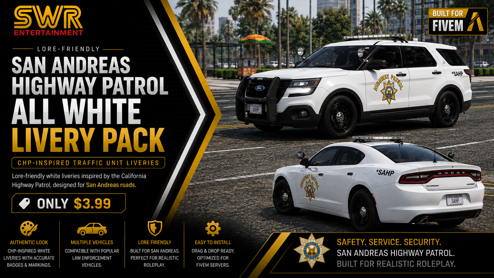 FiveM SAHP San Andreas Highway Patrol Livery Pack
