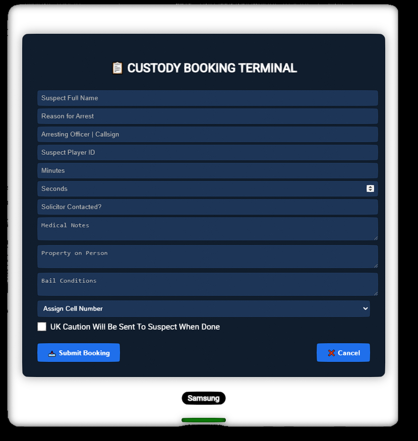 UK Custody System Script