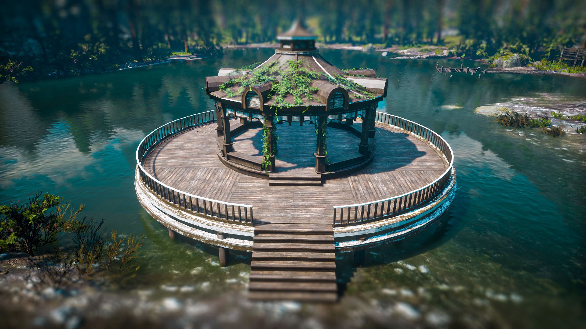 Gazebo on the water