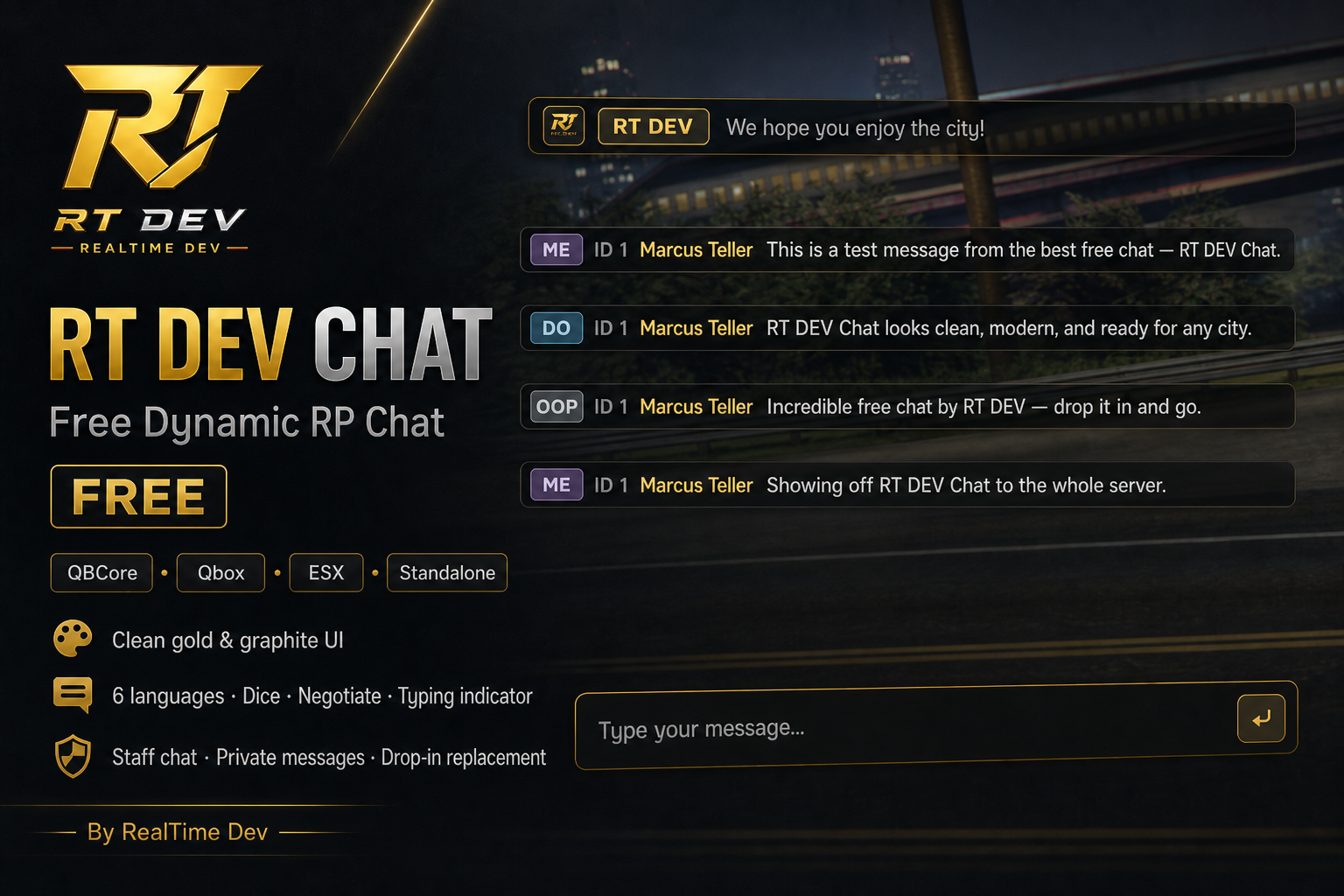 [FREE] RT Chat | Dynamic RP Chat