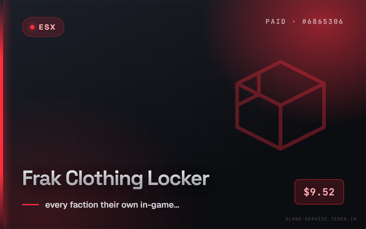 [ESX] Frak Clothing Locker