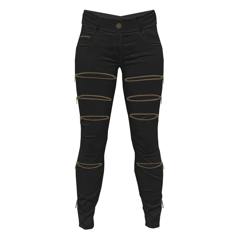 Leather Zipper Pants (F)